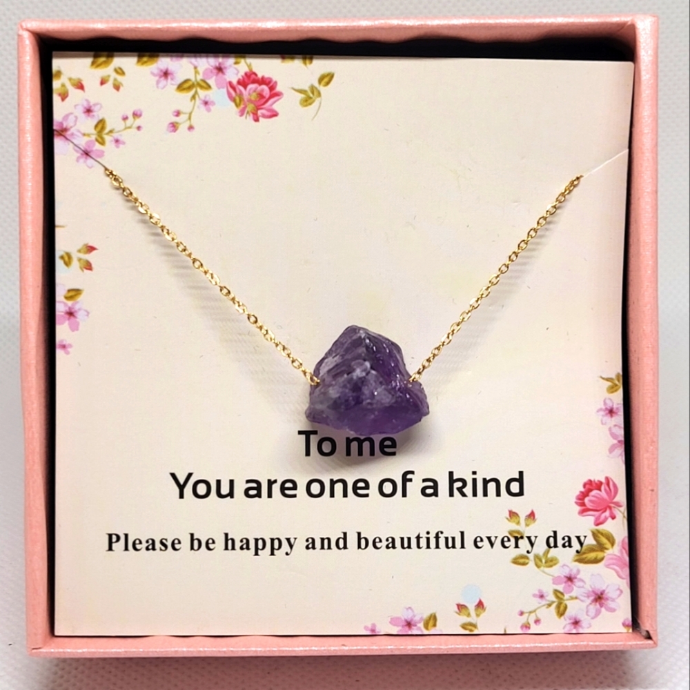 Amethyst Raw Gemstone Necklace